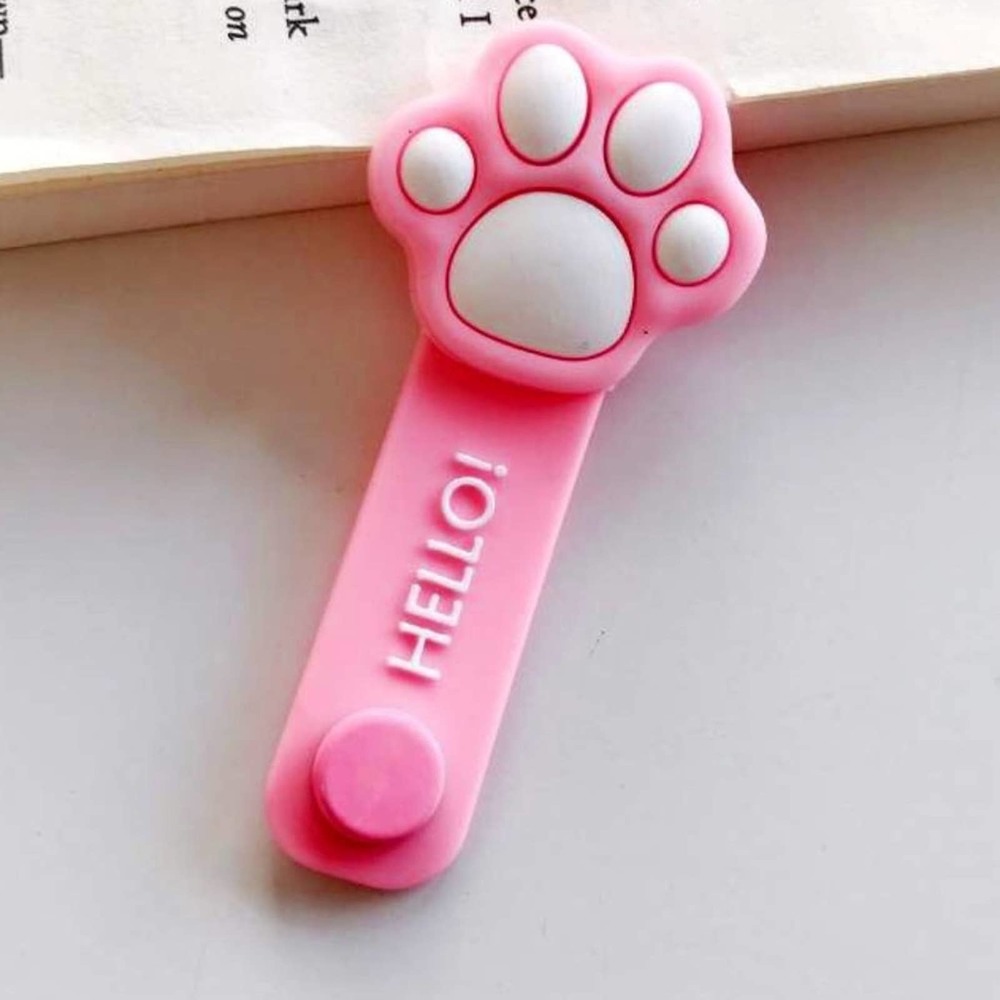 Pink & White Silicone Cat Paw Cord Keeper/Organizer~~NWOT~UBMSA